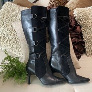 VIA SPIGA BLACK BOOTS Size:8